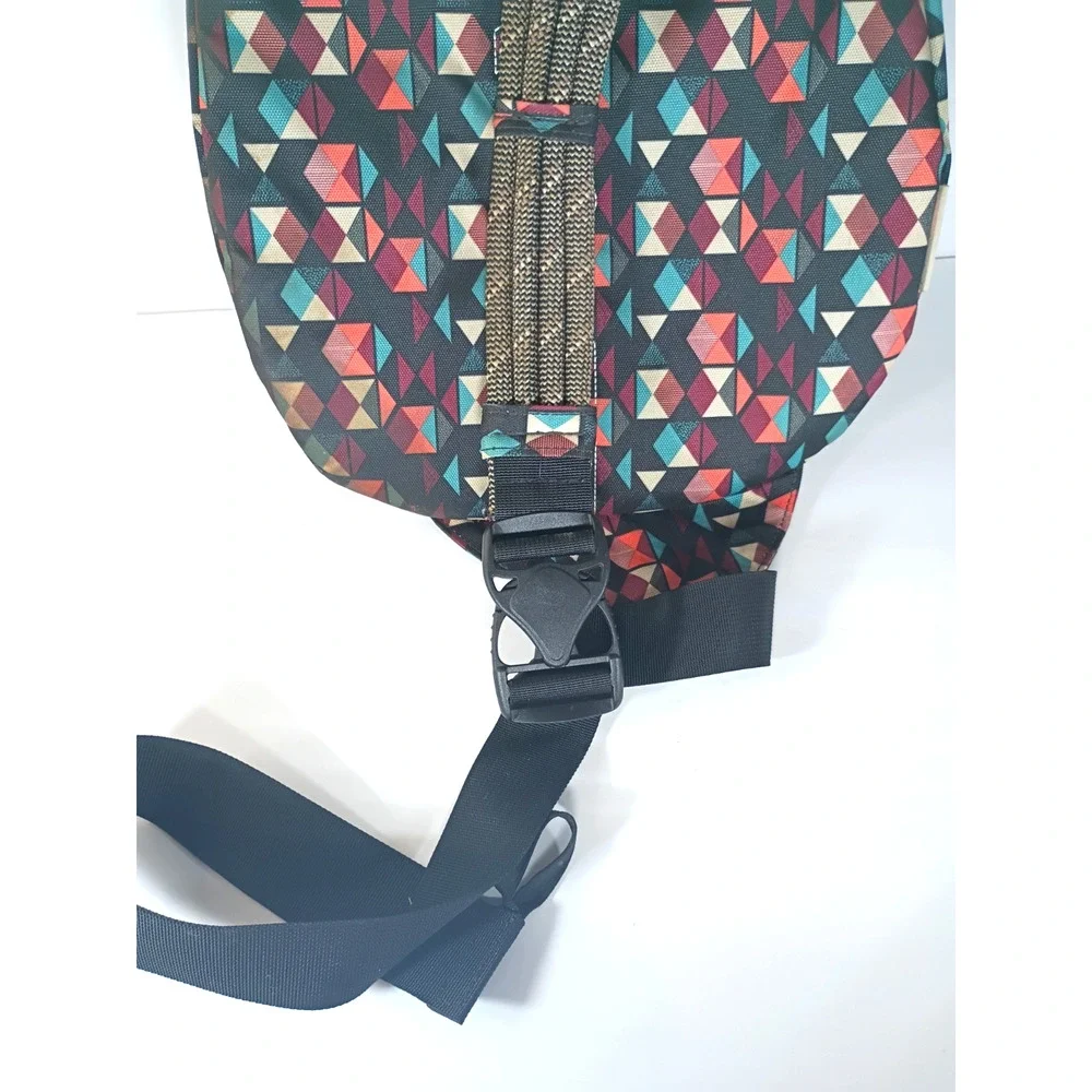 KAVU Jumble Dash Geometric Rope Sling Backpack Crossbody Cotton Canvas Retired